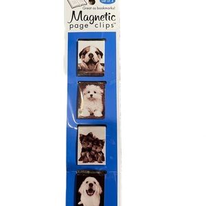 Magnetic Page Clips with Dog Designs Bookmark